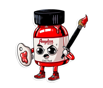 ANGELUS Sticker Chili Red Bottle 1szt - Wlepka dla Customizera