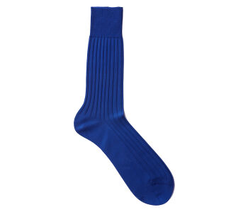 VICCEL / CELCHUK Socks Solid Egyptian Blue Cotton