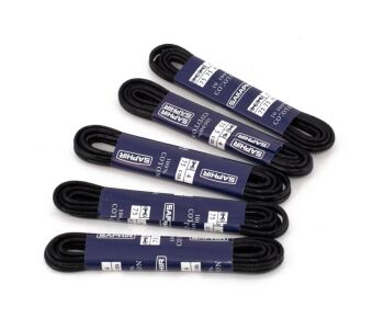 SAPHIR BDC Laces Round Waxed 1.5mm Black - czarne okrągłe sznurowadła woskowane