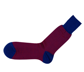 VICCEL Socks Striped Royal Blue / Red
