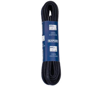 SAPHIR BDC Laces Round Waxed Navy Blue - Granatowe grube okrągłe sznurowadła woskowane