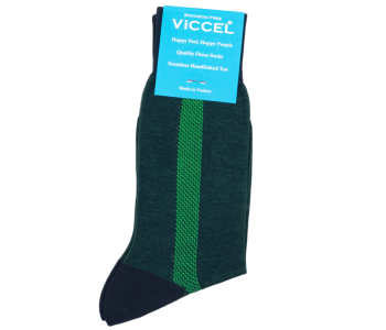 VICCEL / CELCHUK Socks Geometric Navy Blue / Pistachio