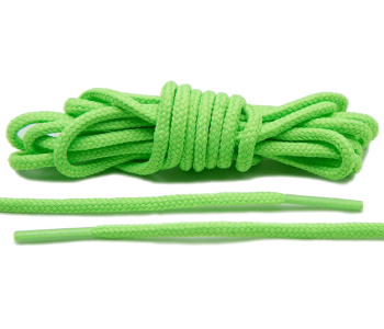 LACE LAB Roshe Laces 3mm Neon Green - Zielone okrągłe sznurówki do butów