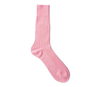 VICCEL Socks Solid Light Pink Cotton
