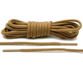 LACE LAB Roshe Laces 3mm Cappucino - Jasno brązowe okrągłe sznurówki do butów