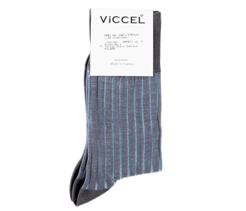 VICCEL / CELCHUK Socks Shadow Gray / Sky Blue
