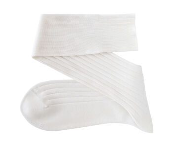 VICCEL / CELCHUK Knee Socks Solid White Cotton