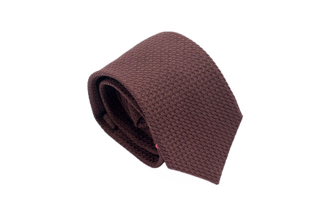 PATINE Tie Grenadine Grossa Marron 04