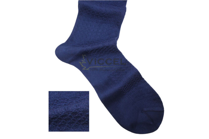 VICCEL / CELCHUK Socks Star Textured Egyptian Blue