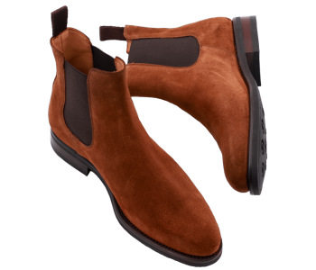 PATINE Chelsea Boots 77036V G Suede Bruciato - brązowe zamszowe sztyblety męskie