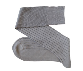 VICCEL / CELCHUK Knee Socks Solid Light Gray Cotton