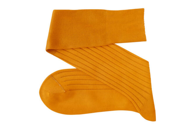 VICCEL / CELCHUK Knee Socks Solid Golden Cotton