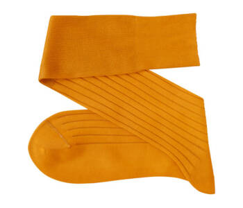 VICCEL Knee Socks Solid Golden Cotton