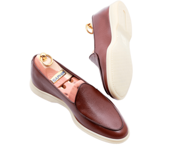 YANKO Belgian Unlined Loafers 5083 Brown - brązowe loafersy męskie