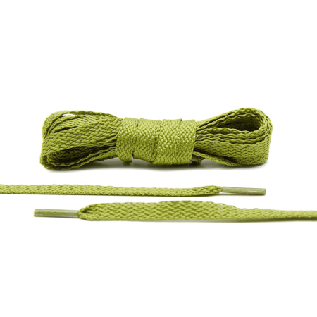 LACE LAB Flat Shoe Laces 8mm Olive - Oliwkowe płaskie sznurowadła do butów