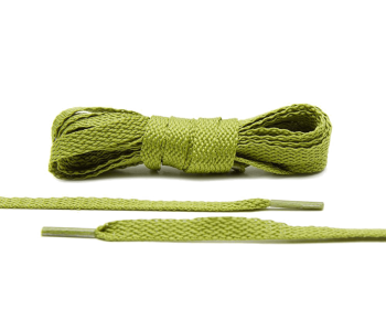 LACE LAB Flat Shoe Laces 8mm Olive - Oliwkowe płaskie sznurowadła do butów