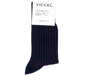 VICCEL / CELCHUK Socks Shadow Dark Navy Blue / Burgundy