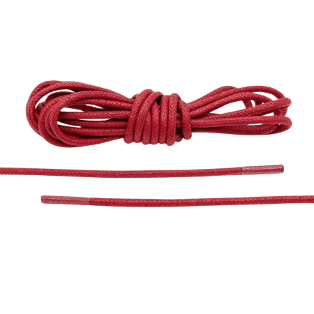 Burgundy okrągłe woskowane sznurowadła ekskluzywne. Sznurówki do customizacji sneakersów - Jordan, Nike, Bred 1, Adidas