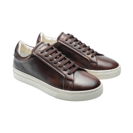 TLB MALLORCA SNEAKERS S2 Beta Plus Deco Soft Expresso Off White - brązowe skórzane Sneakersy