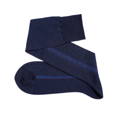 VICCEL / CELCHUK Knee Socks Merino Wool Navy Blue