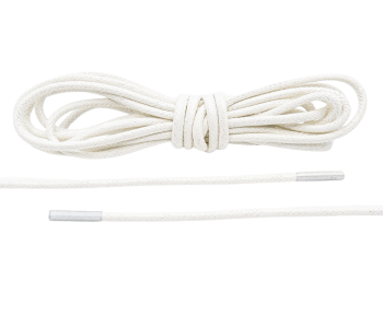 LACE LAB Waxed Shoe Laces 2.5mm White