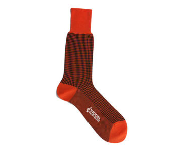 VICCEL / CELCHUK Socks Houndstooth Orange / Black