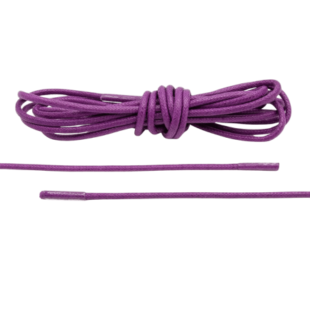 Fioletowe okrągłe woskowane sznurowadła ekskluzywne. Sznurówki do customizacji sneakersów - Jordan, Nike, Bred 1, Adidas