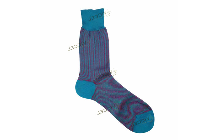 VICCEL Socks Blue Red Vertical Striped