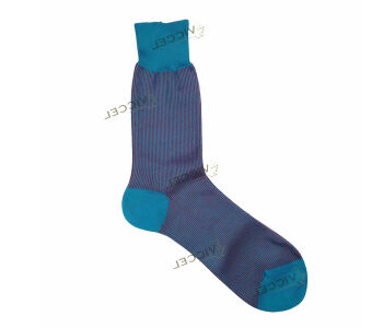 VICCEL Socks Blue Red Vertical Striped