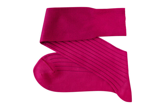 VICCEL / CELCHUK Knee Socks Solid Ashling Pink Cotton