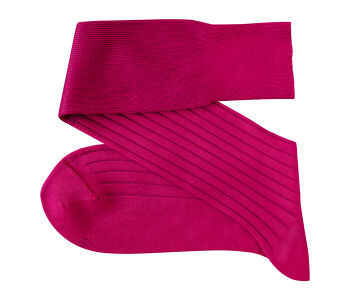 VICCEL / CELCHUK Knee Socks Solid Ashling Pink Cotton