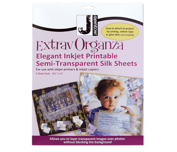 JACQUARD INKJET Extravorganza 5pcs set / Zestaw 5 arkuszy tkaniny przezroczystej do druku atramentowego