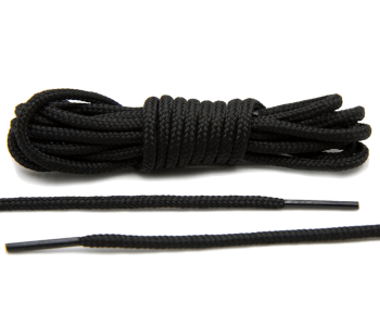 LACE LAB Roshe Laces 3mm Black - Czarne okrągłe sznurówki do butów