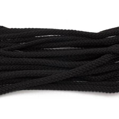Tarrago Laces Elastic 4mm Black - czarne okrągłe elastyczne sznurowadła