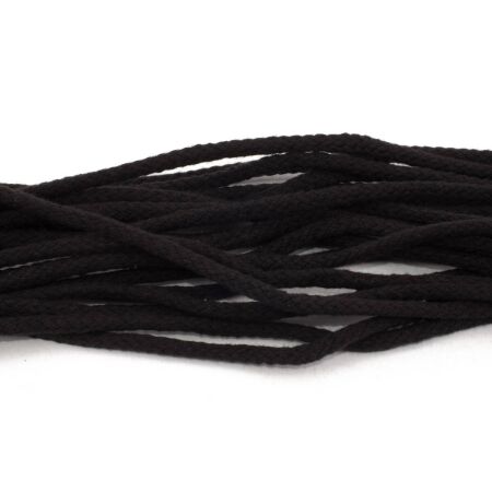 Tarrago Laces Cord 4.5mm Black - czarne okrągłe sznurowadła do butów