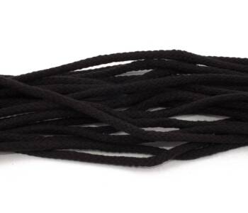 Tarrago Laces Cord 4.5mm Black - czarne okrągłe sznurowadła do butów