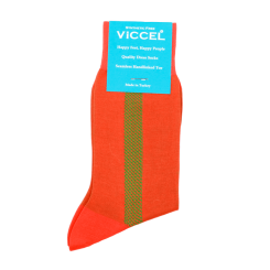 VICCEL / CELCHUK Socks Geometric Orange / Pistachio