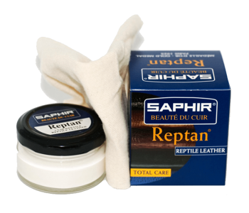 SAPHIR BDC Reptan 50ml + Cotton - Krem do skór egzotycznych z gadów + szmatka