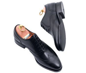 TLB MALLORCA ARTISTA Full Brogues 211C F Hatch Grain Black