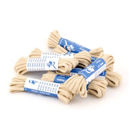 MR Laces Trekking Strong 4mm Creme - kremowe wzmacniane sznurowadła trekkingowe