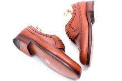 Jasno brązowe eleganckie casualowe stylowe jasno brązowe buty klasyczne yanko 14741 cambridge cuero typu brogues.