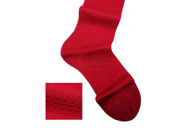 VICCEL / CELCHUK Socks Star Textured Scarlet Red 