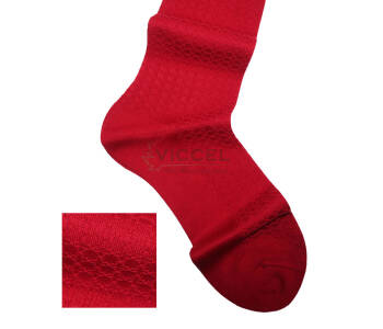 VICCEL Socks Star Textured Scarlet Red 