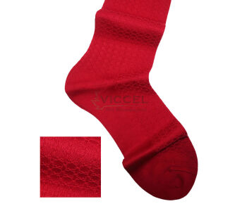 VICCEL / CELCHUK Socks Star Textured Scarlet Red 