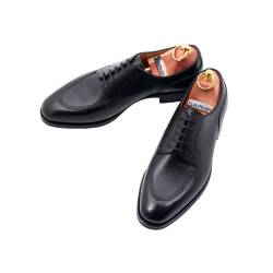 Derby Country Calf Negro. Czarne obuwie eleganckie, biznesowe, formalne, biurowe, ślubne, okolicznościowe, gyw, męskie.
