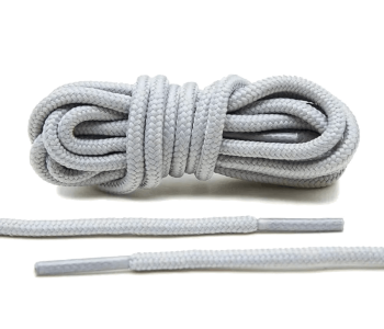 LACE LAB XI Rope Laces 6mm Light Grey - Jasnoszare okrągłe sznurowadła do butów