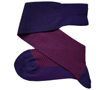 VICCEL / CELCHUK Knee Socks Fish Net Purple Red