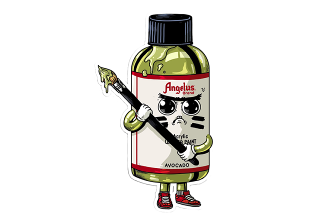 ANGELUS Sticker Avocado Bottle 1szt - Wlepka dla Customizera