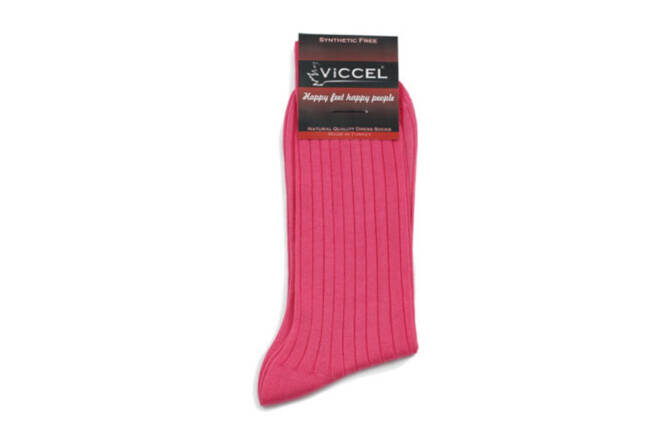 VICCEL / CELCHUK Socks Solid Pink Cotton