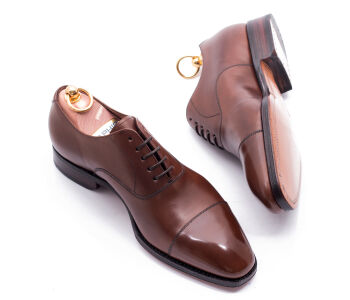 YANKO Oxford Cap Toe 272 F Brown - brązowe wiedenki męskie (SALE)